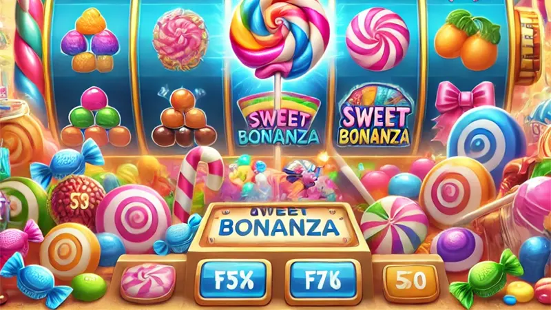 Colorful bonus round screen from Candy Cascade showing multiplier explosions