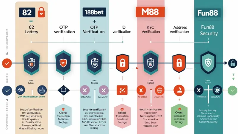 Visual representation of KYC verification steps for different betting platforms