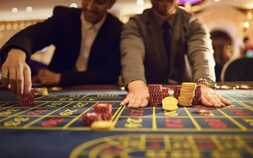 Mature player showing acceptance and composure while walking away from gambling table