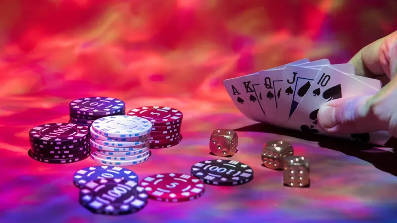 Illustration showing brain activity and decision-making during gambling wins and losses