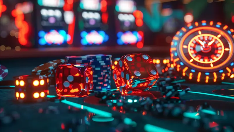 Gambler ignoring stop signs and warning indicators while continuing to place bets