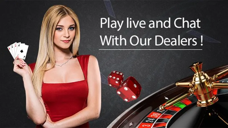 Chat interface showing player messages and dealer responses during live blackjack game