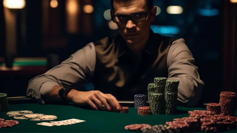 Frustrated player at computer showing poor bankroll management