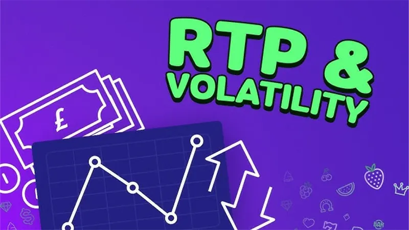 Graph displaying win frequency and payout sizes across different volatility levels in slot games