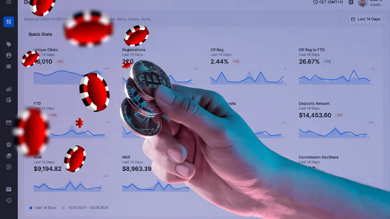 Diagram showing traditional casino's centralized server system with limited player visibility